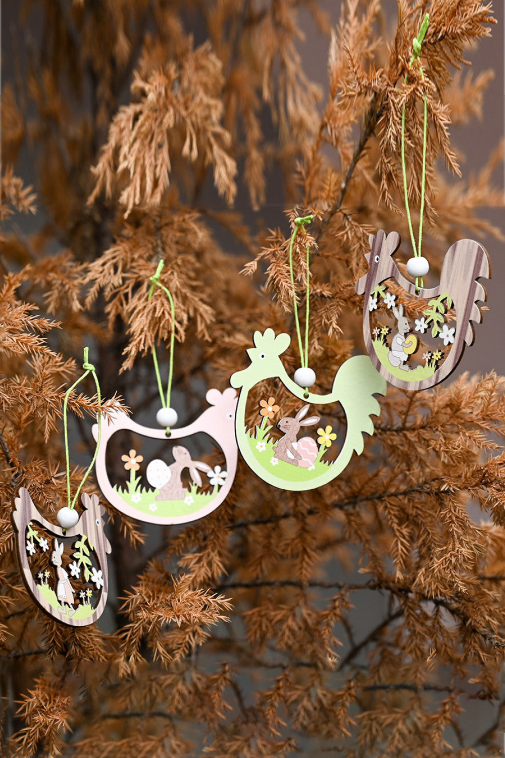 Random 8-Pack Easter Wooden Hanging Widgets