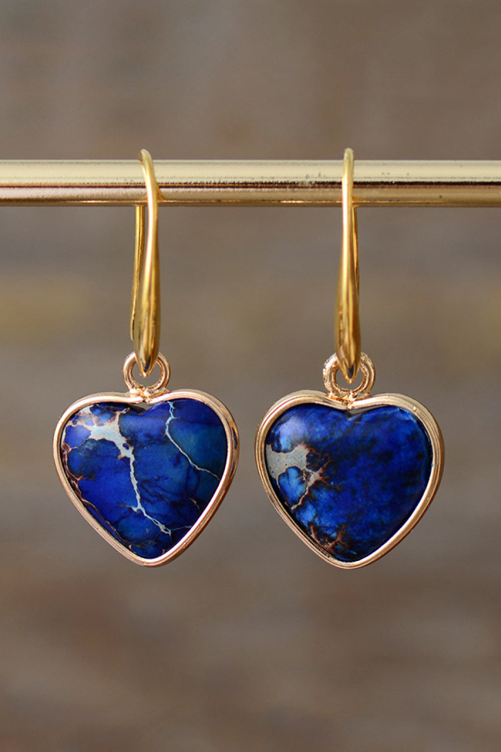 Imperial Jasper Heart Earrings