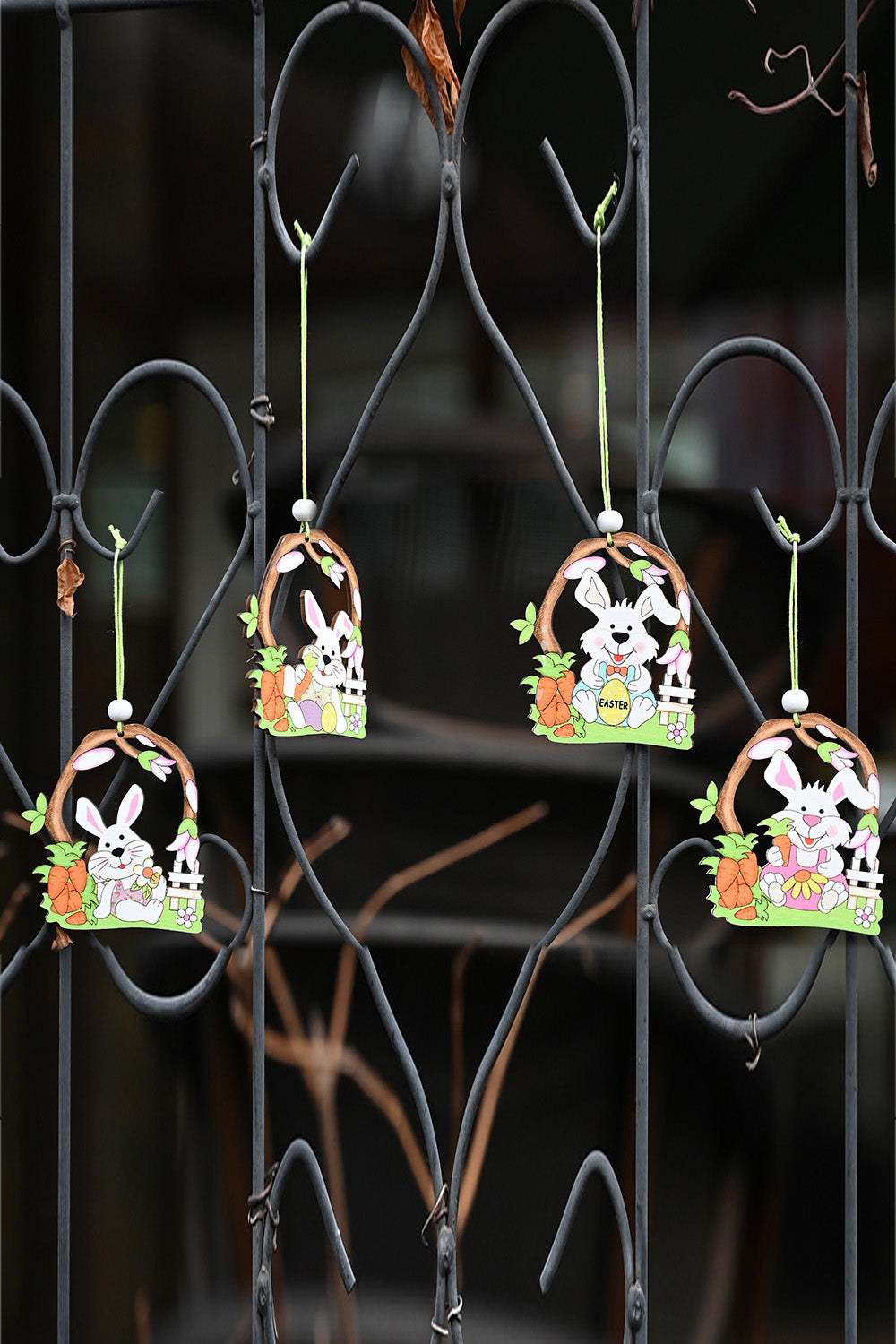 Random 8-Pack Easter Wooden Hanging Widgets