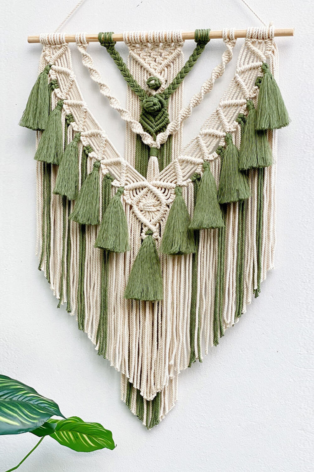 Two-Tone Macrame Wall Hanging