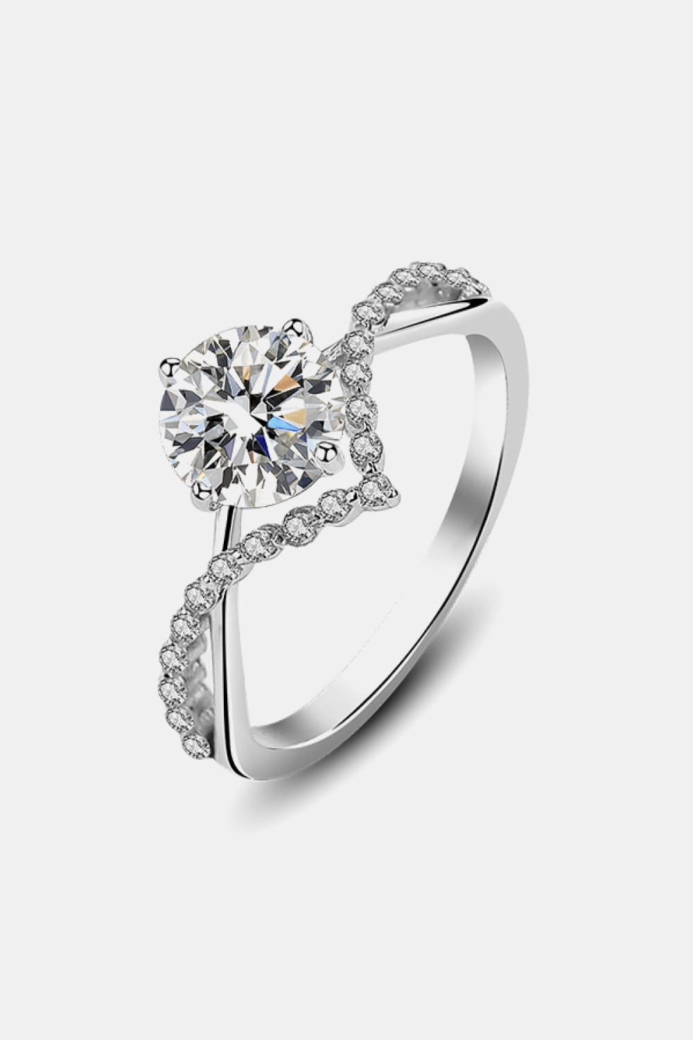 1 Carat Moissanite 925 Sterling Silver Ring