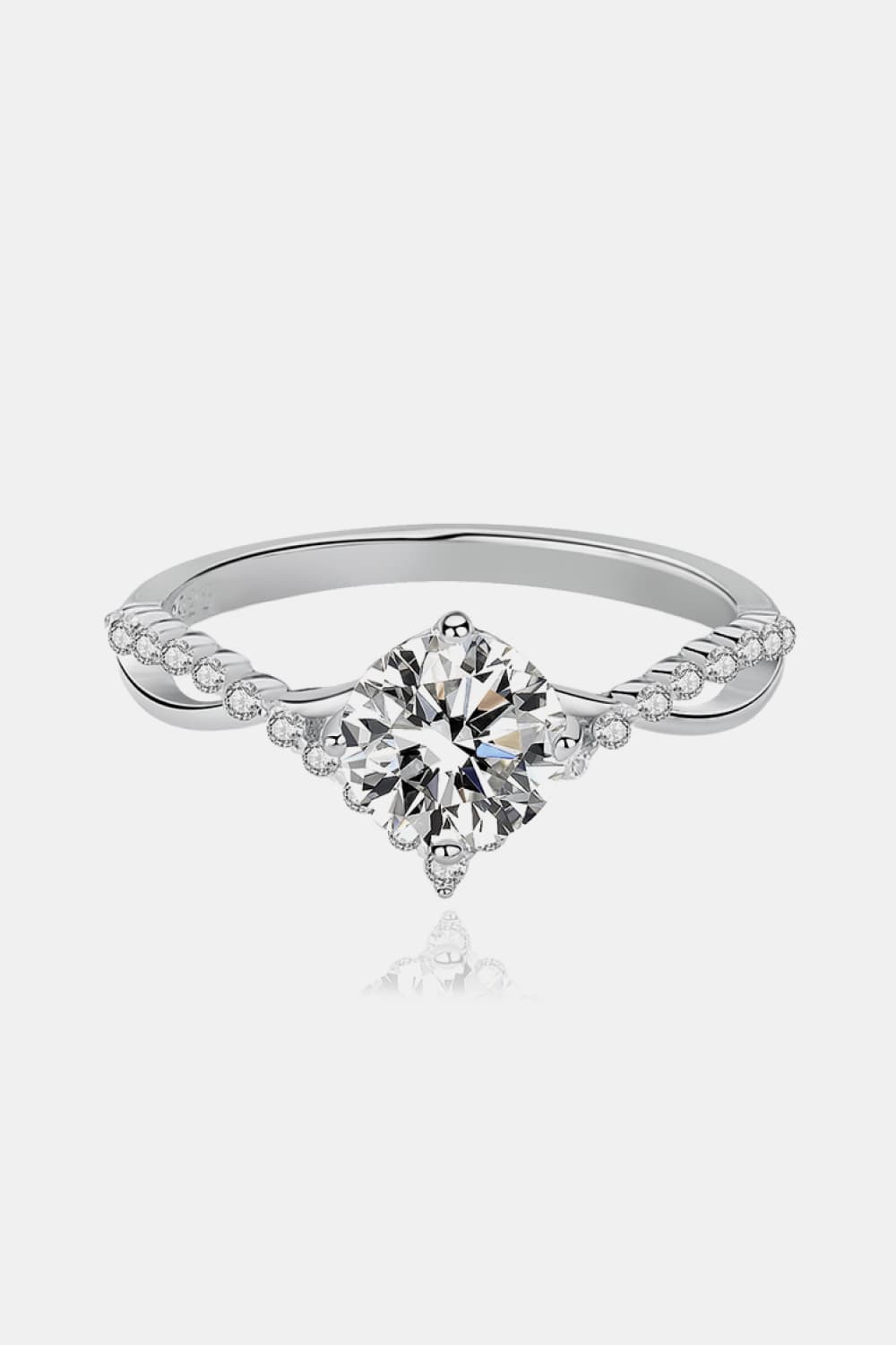 1 Carat Moissanite 925 Sterling Silver Ring